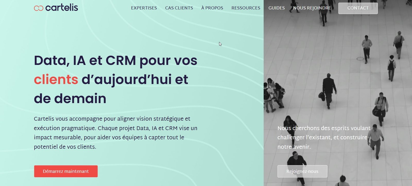 Cartelis, page d'accueil desktop