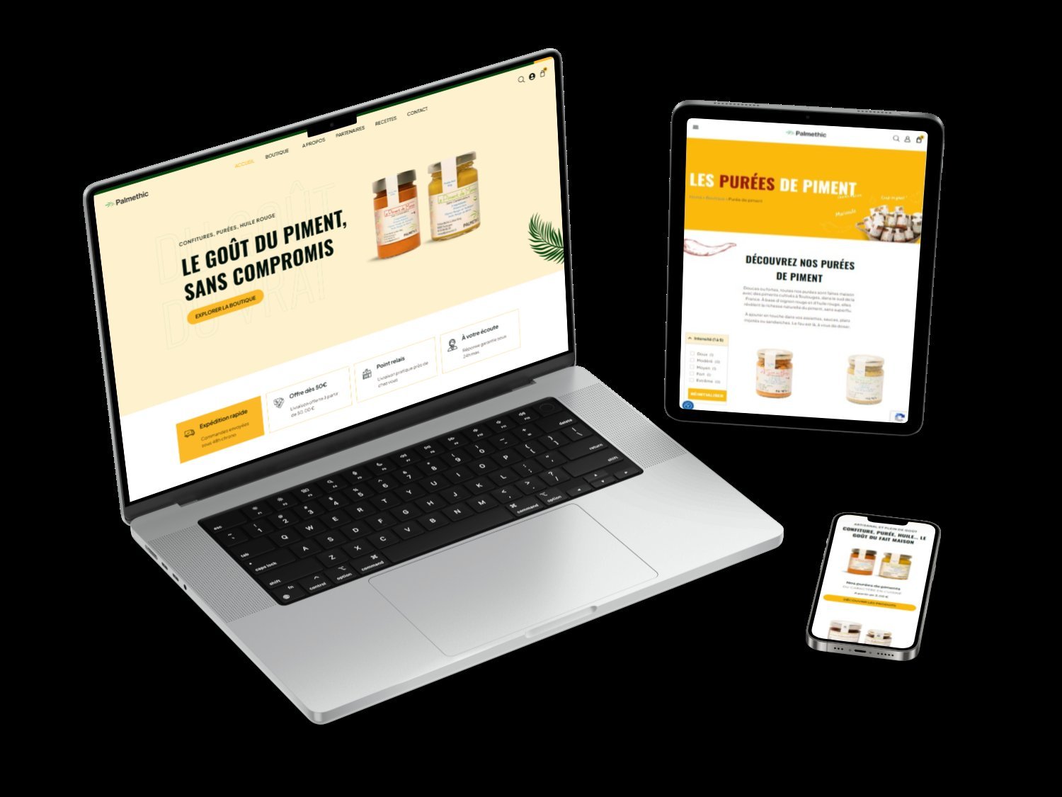 Palmethic, mockup multi-devices
